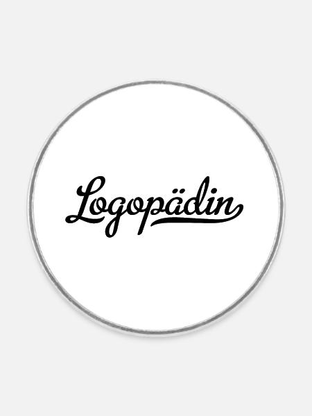 Logopädin - Runder Kühlschrankmagnet - Weiß
