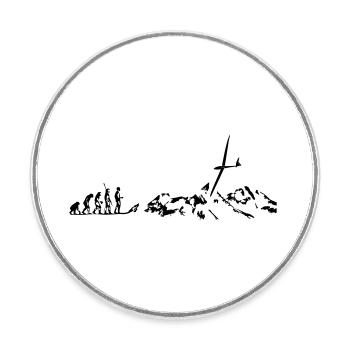 evolution planeurs - Magnet rond - blanc - Devant