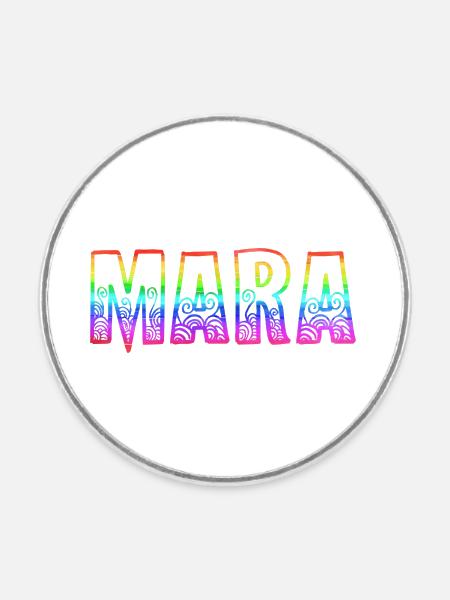 mara rs regenbogen - Runder Kühlschrankmagnet - Weiß
