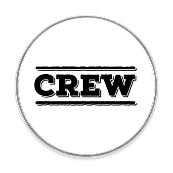 CREW Member Team Staff Group Team Colleague - Round  fridge magnet - white - Front