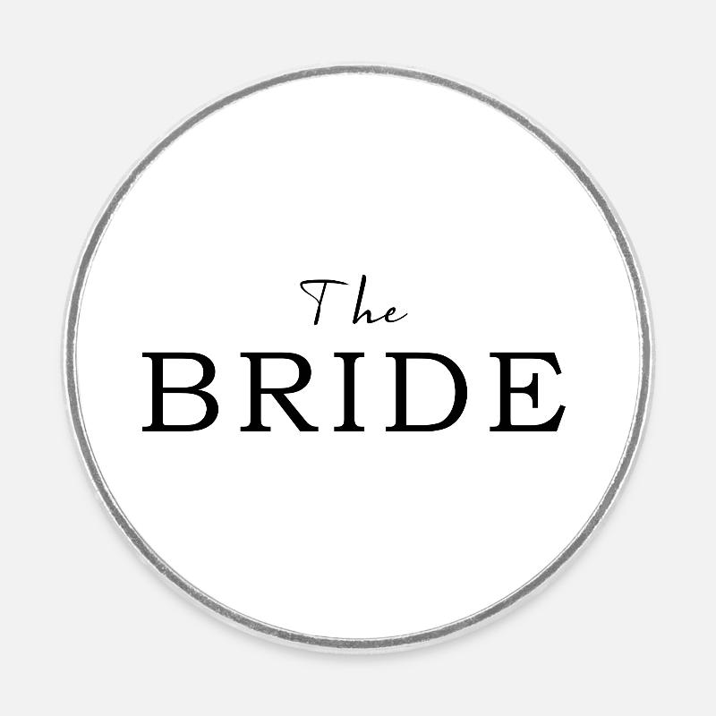 JGA la mariée tout simplement mariée moderne - Magnet rond - blanc