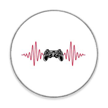 Puls Konsole Retro Controller - Runder Kühlschrankmagnet - Weiß - Vorne