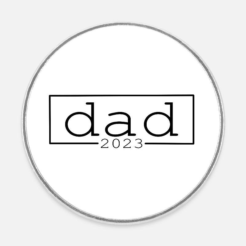 dad 23 Vatertag Geschenkidee - Runder Kühlschrankmagnet - Weiß