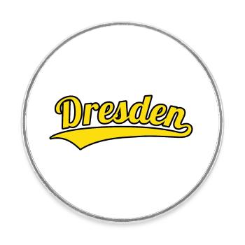 Dresde Allemagne Ville natale - Magnet rond - blanc - Devant