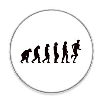 Jogger training running run fit jogging father - Round  fridge magnet - white - Front