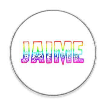 jaime rs regenbogen - Runder Kühlschrankmagnet - Weiß - Vorne