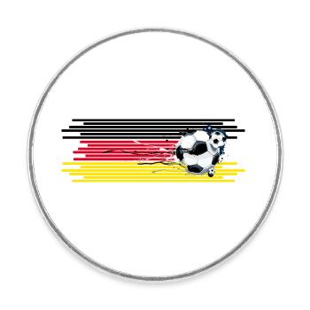 Football Football Fan Germany Football Field - Round  fridge magnet - white - Front