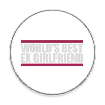 World's Best Ex Girlfriend - Round  fridge magnet - white - Front