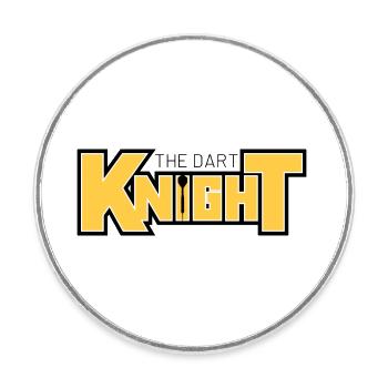 Le lettrage Dart Knight - Magnet rond - blanc - Devant