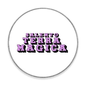 "Salento Magic Land" - Round  fridge magnet - white - Front