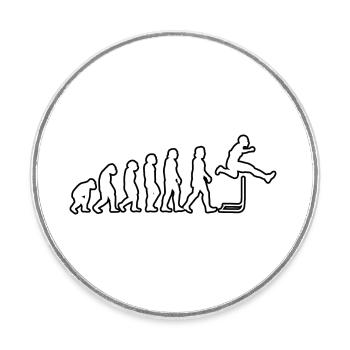 Hürdenlauf Geschenk Hürdenläufer Leichtathletik - Runder Kühlschrankmagnet - Weiß - Vorne