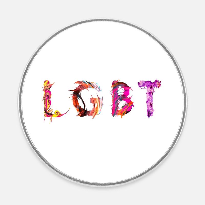 LGBT - Magnet rond - blanc