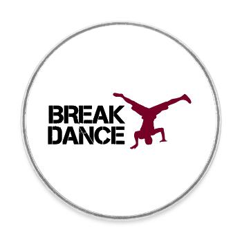break dance - Round  fridge magnet - white - Front