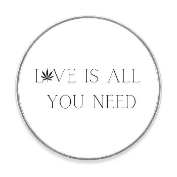 Love is all you need - Runder Kühlschrankmagnet - Weiß - Vorne