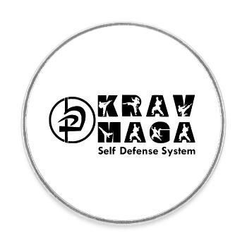 Krav Maga self-defense Fight Sport Kampfsport - Runder Kühlschrankmagnet - Weiß - Vorne