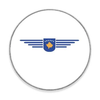 Conception du t-shirt Kosovo Fan - Magnet rond - blanc - Devant