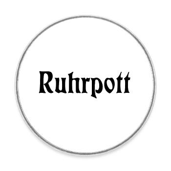 Ruhrpott - Pott - Bergbau - Kumpel - Ruhr - Shirt - Runder Kühlschrankmagnet - Weiß - Vorne