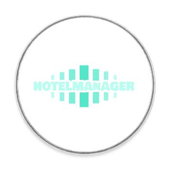 Hotel manager as a profession - Round  fridge magnet - white - Front