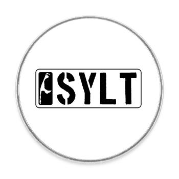Sylt Insel - Runder Kühlschrankmagnet - Weiß - Vorne
