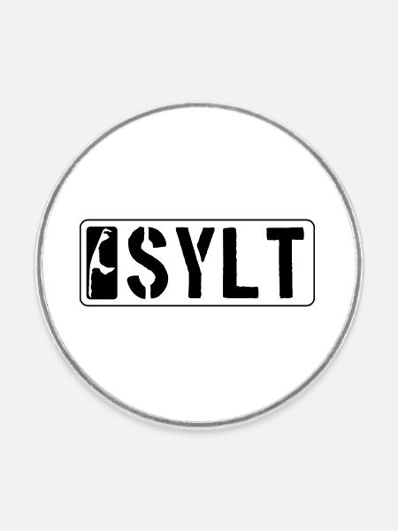 Sylt Insel - Runder Kühlschrankmagnet - Weiß