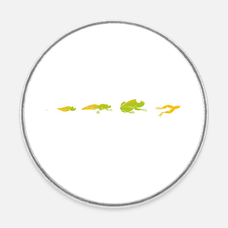 French frog evolution - Magnet rond - blanc