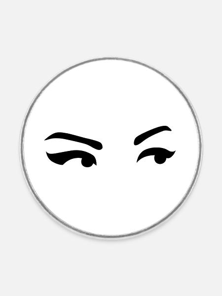 eyes - Runder Kühlschrankmagnet - Weiß