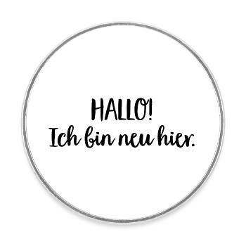 baby neu hier - Runder Kühlschrankmagnet - Weiß - Vorne
