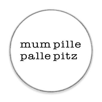 mumpitz - Runder Kühlschrankmagnet - Weiß - Vorne