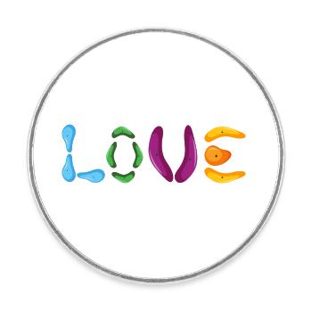 bouldering boulder rocks free climbing love - Round  fridge magnet - white - Front