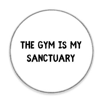 Gymnase - Magnet rond - blanc - Devant
