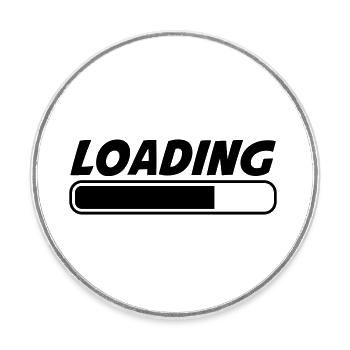 Loading - Round  fridge magnet - white - Front