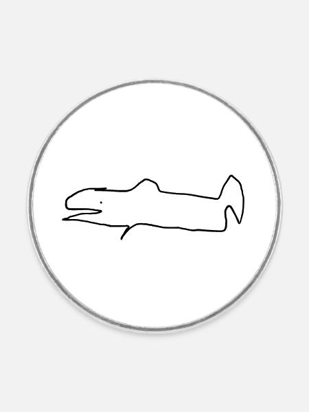 Forelle - Runder Kühlschrankmagnet - Weiß
