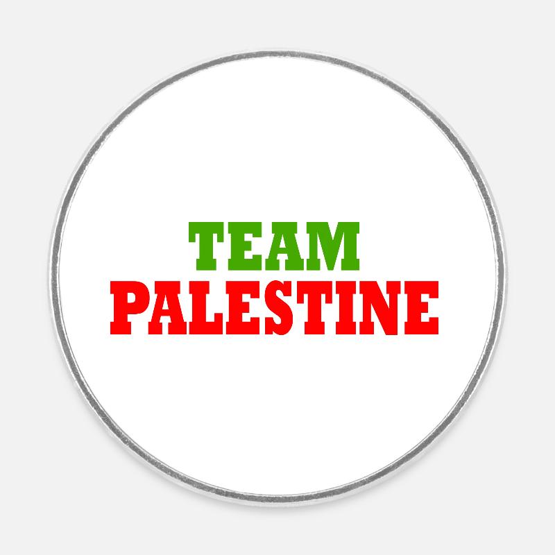Team palestine - Magnet rond - blanc