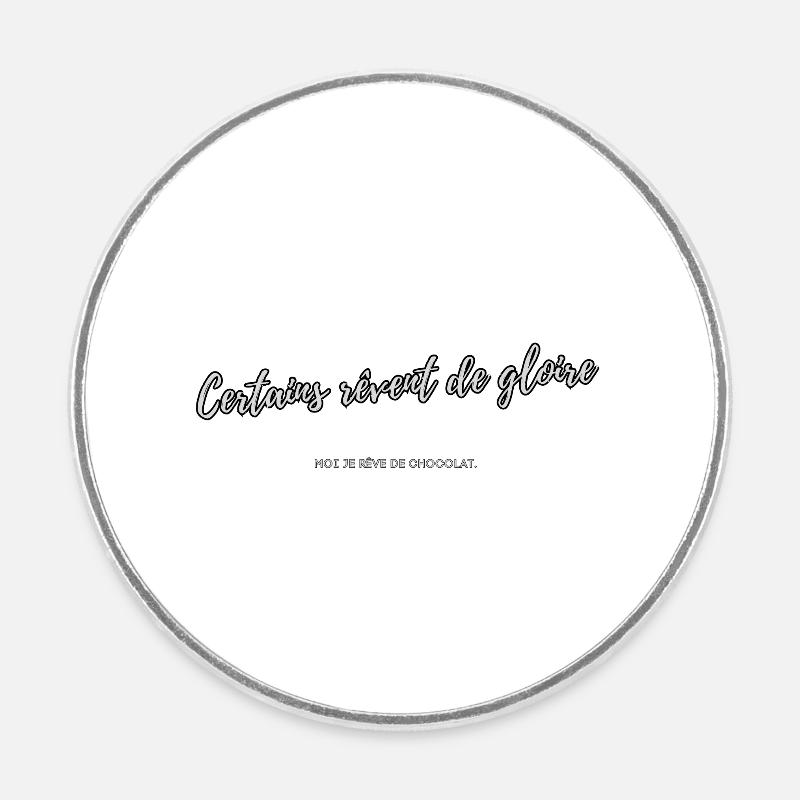 Dream About Chocolate - Round  fridge magnet - white