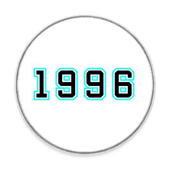1996 Year Birthday - Round  fridge magnet - white - Front