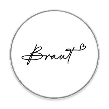Bride - Round  fridge magnet - white - Front