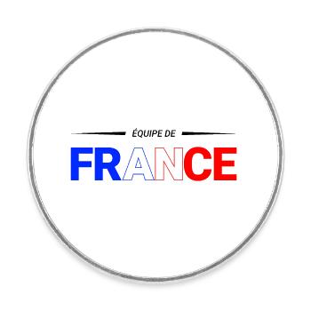 Equipe de France - Magnet rond - blanc - Devant