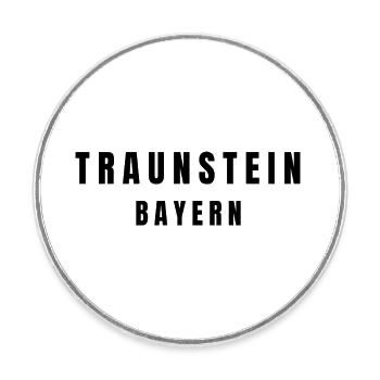 Traunstein Bayern - Runder Kühlschrankmagnet - Weiß - Vorne