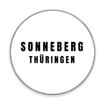 Sonneberg, Thuringia - Round  fridge magnet - white - Front