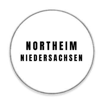 Northeim, Basse-Saxe - Magnet rond - blanc - Devant