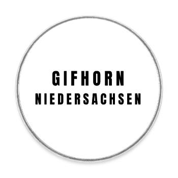 Gifhorn, Basse-Saxe - Magnet rond - blanc - Devant