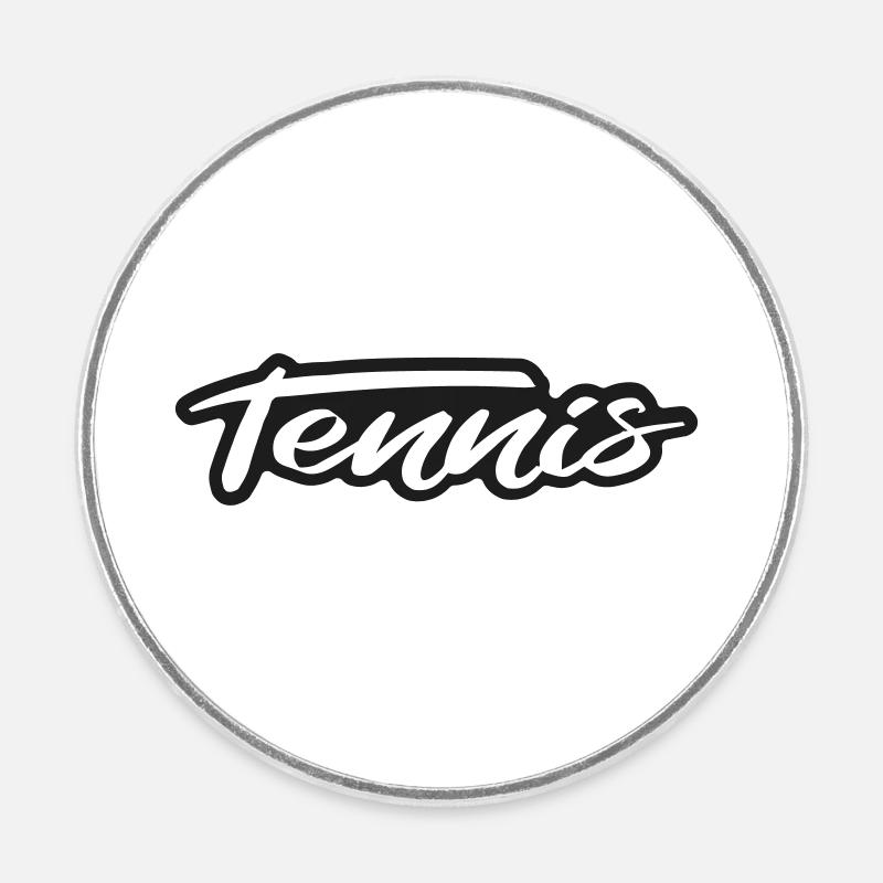 Tennis 2 - Magnet rond - blanc