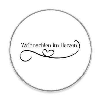 Weihnachten im Herzen - Runder Kühlschrankmagnet - Weiß - Vorne