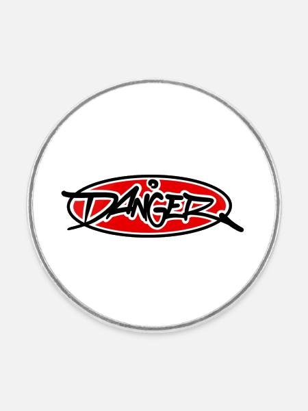 Danger! - Runder Kühlschrankmagnet - Weiß