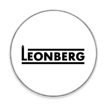 Leonberg - Round  fridge magnet - white - Front