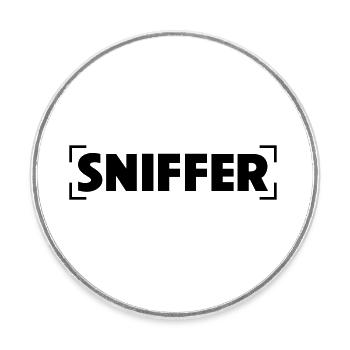 sniffer - Round  fridge magnet - white - Front
