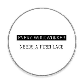 lumberman safety helmet badge forest work - Runder Kühlschrankmagnet - Weiß - Vorne