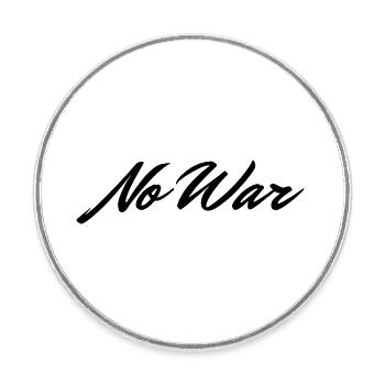No was Ukraina gift idea - Round  fridge magnet - white - Front