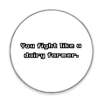 Dairy Farmer - Runder Kühlschrankmagnet - Weiß - Vorne