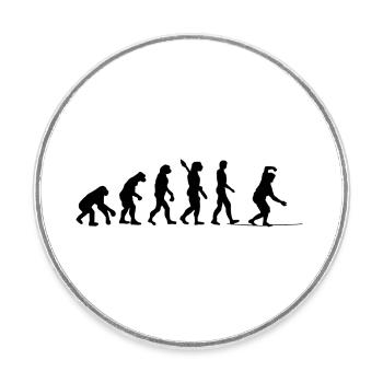 Slackline Geschenk Slackliner Tricklining - Runder Kühlschrankmagnet - Weiß - Vorne